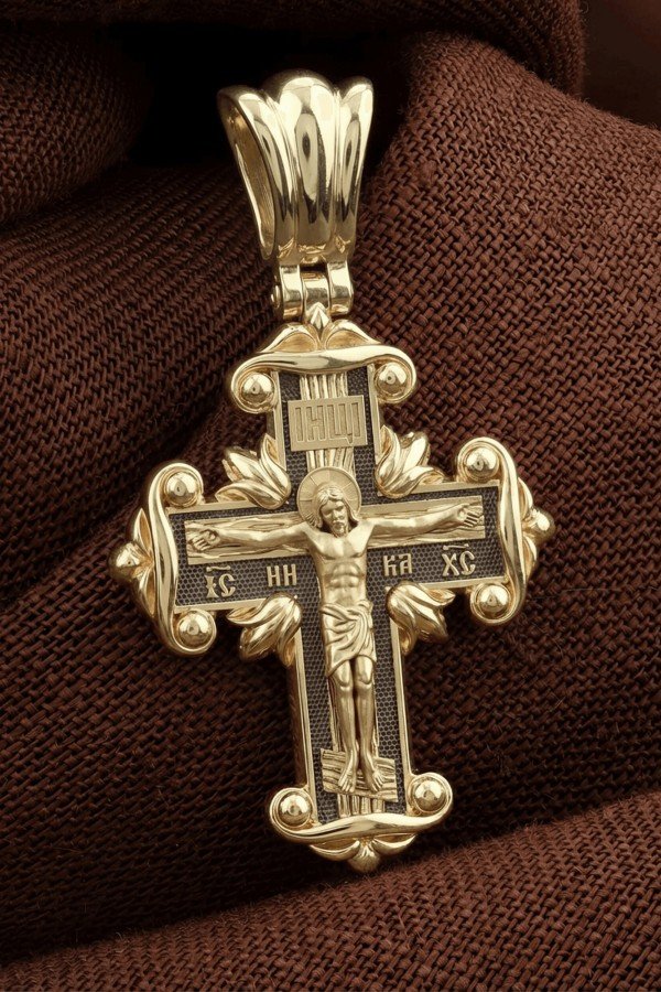Крест из лимонного золота