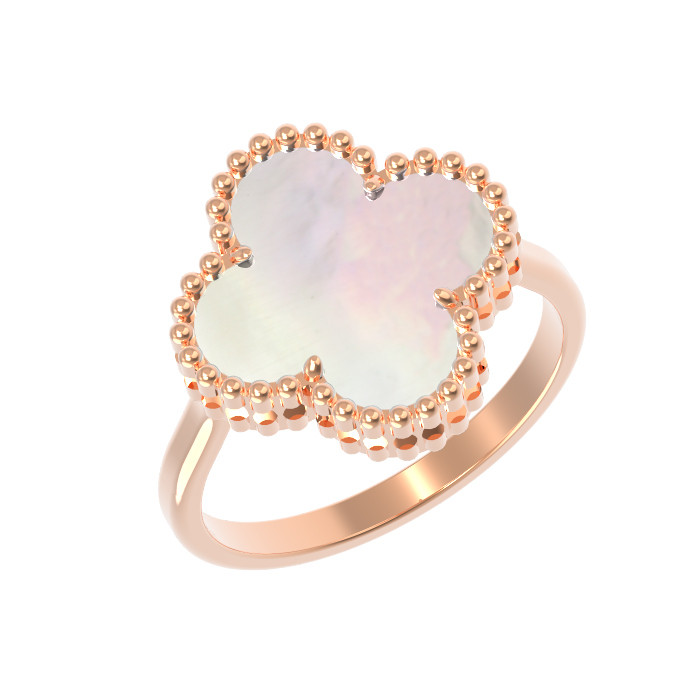 Кольцо из золота c перламутром