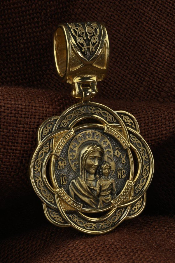 Образок из лимонного золота 585 пробы