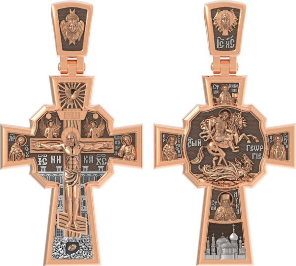 Крест из золота 585 пробы