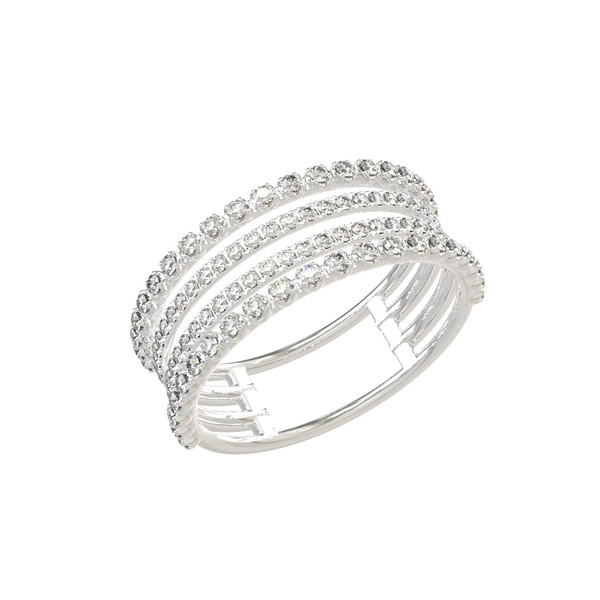 Кольцо из белого золота c бриллиантами