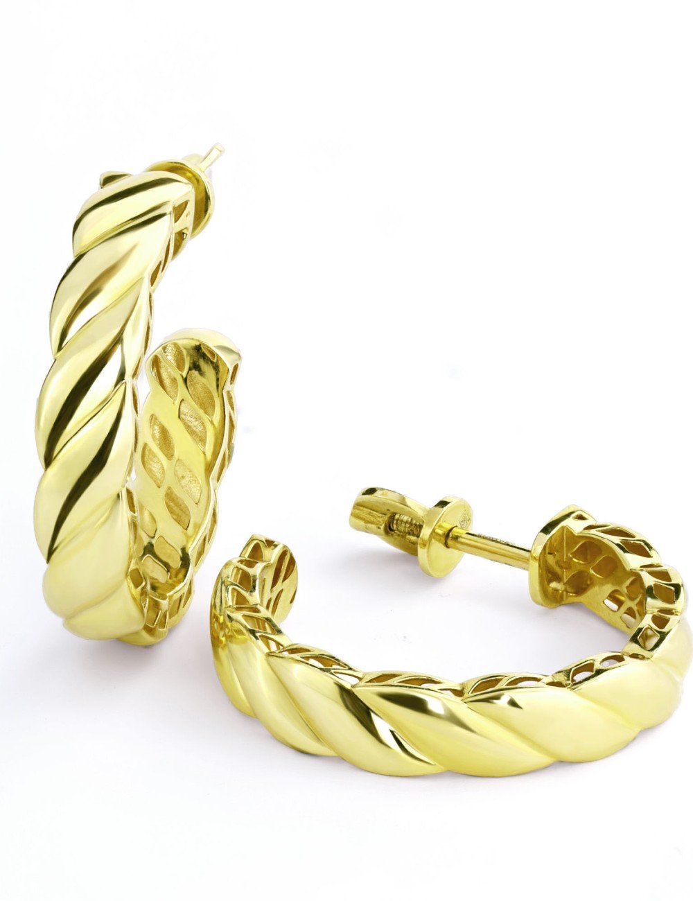 Серьги из лимонного золота 585 пробы