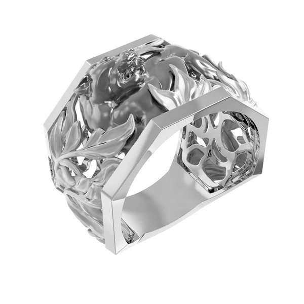 Кольцо из белого золота