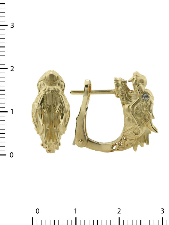 Серьги из лимонного золота c бриллиантами