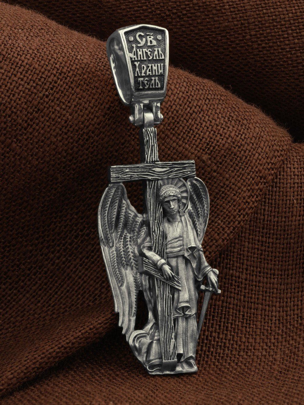 Крест из белого золота