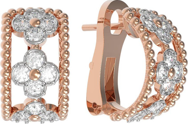 Серьги из золота c бриллиантами