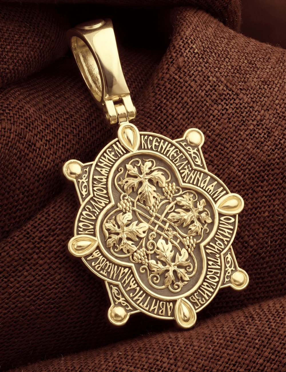 Образок из лимонного золота 585 пробы