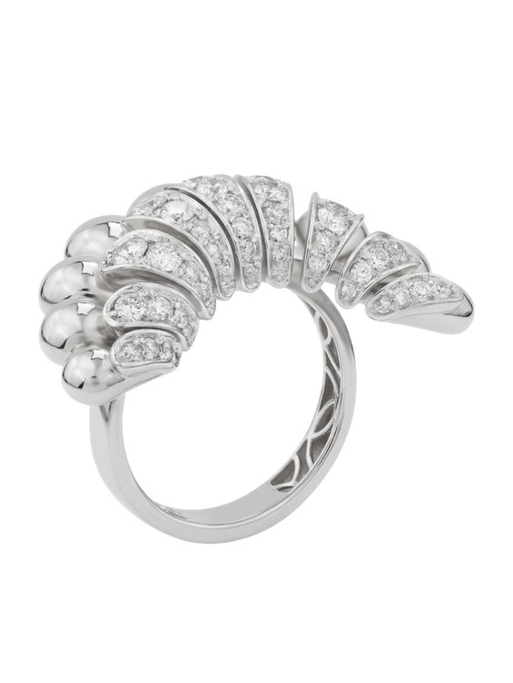 Кольцо из белого золота c бриллиантами