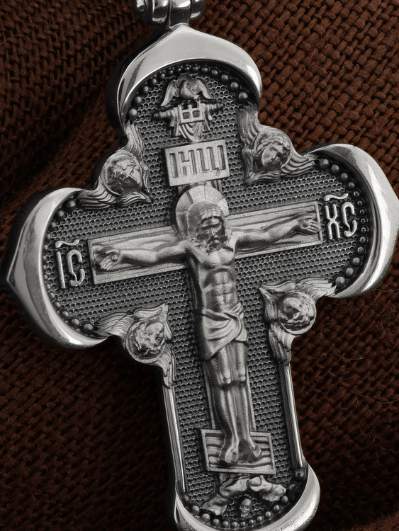 Крест из белого золота