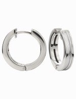 Серьги из белого золота c рубином