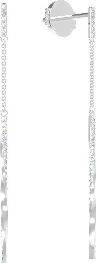 Серьги из белого золота c бриллиантами