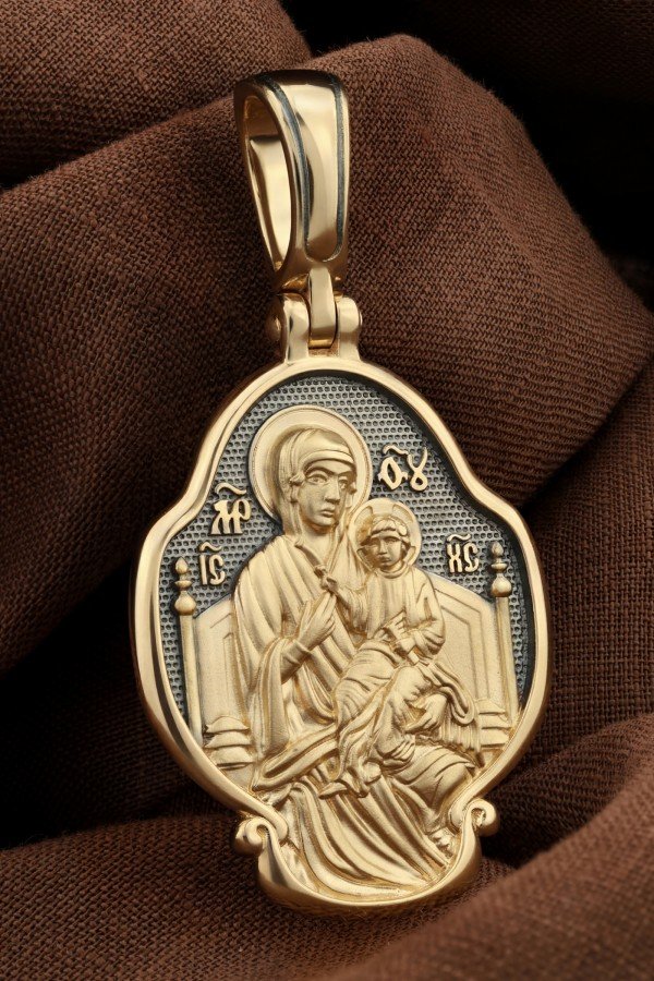 Образок из лимонного золота 585 пробы