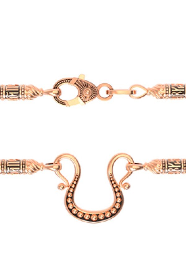 Шнурок шёлковый из золота c шёлковым шнурком