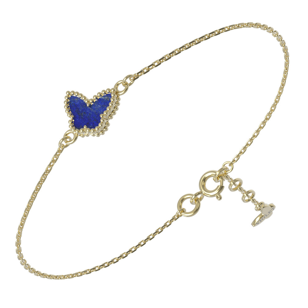 Браслет из лимонного золота c лазуритом