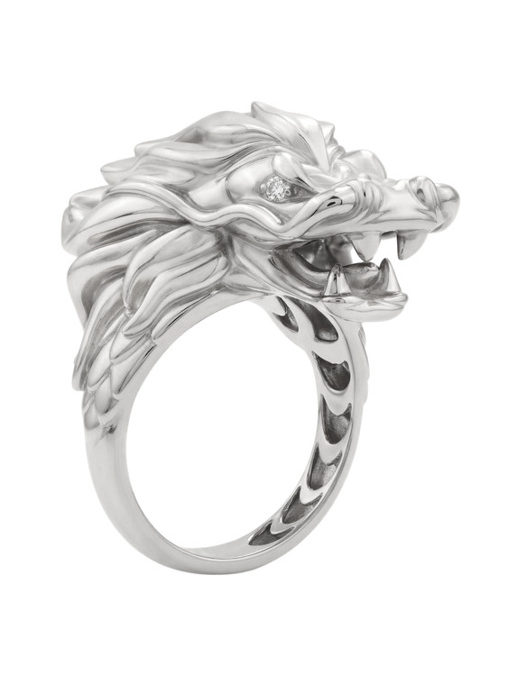 Кольцо из белого золота c бриллиантами