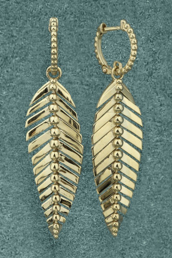 Серьги из лимонного золота 585 пробы