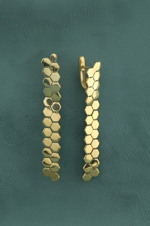 Серьги из лимонного золота 585 пробы