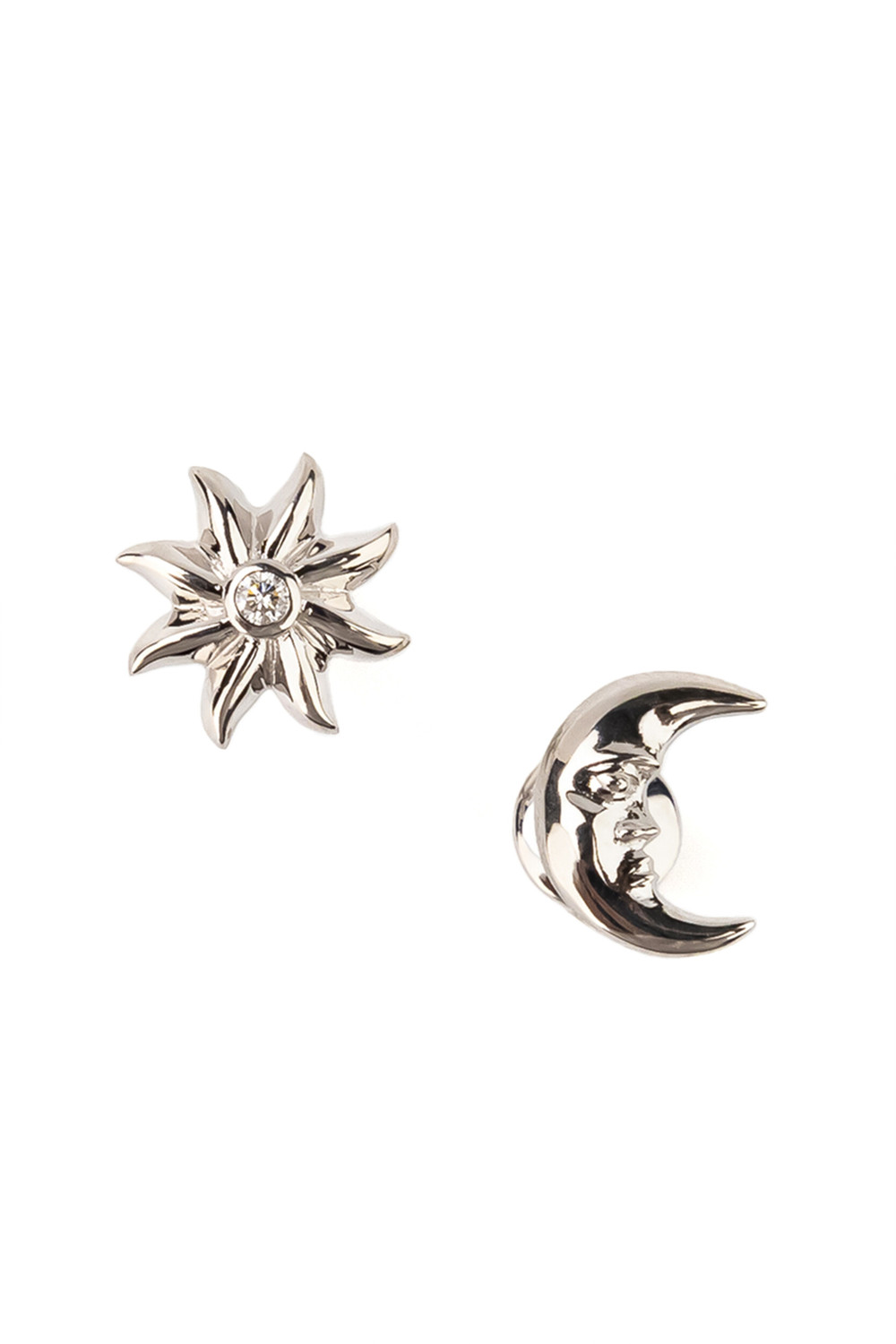 Серьги из белого золота c бриллиантами