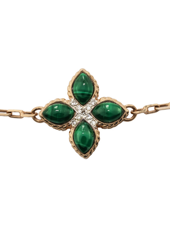 Браслет из золота c бриллиантами и малахитом