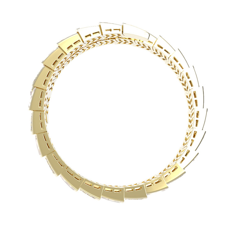 Браслет из лимонного золота c бриллиантами и малахитом