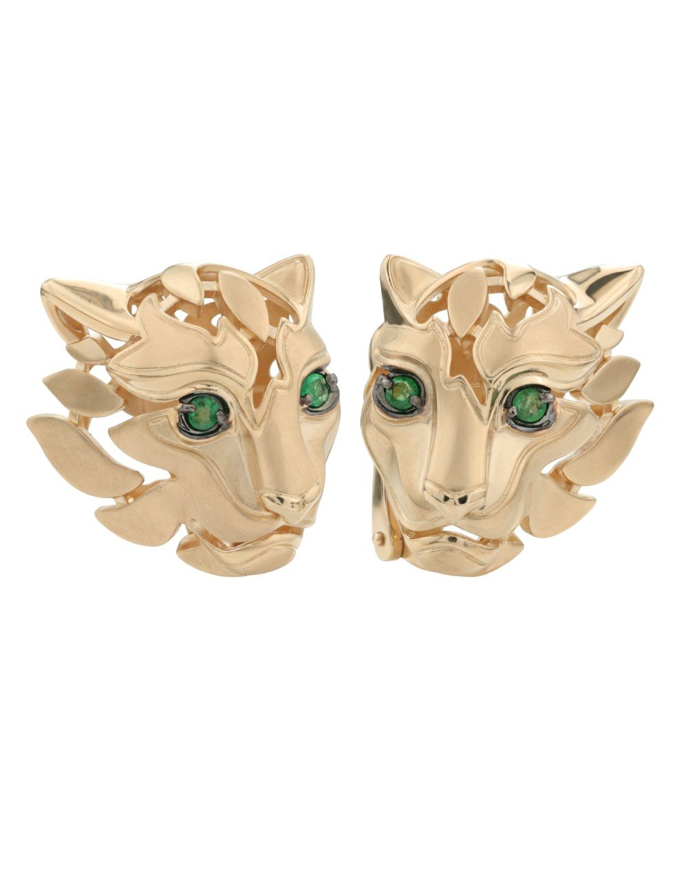 Серьги из золота c изумрудом